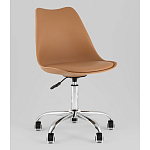 Офисный стул на металлическом основании EGGERY Brown пластик варинант исполнения - 1 | Loft Concept в Челябинске