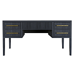 Большой Рабочий стол Primo с 5 выдвижными ящиками Черный дуб варинант исполнения - 9 | Loft Concept в Челябинске