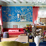 Обои ручная роспись Houghton Canton Blue варинант исполнения - 4 | Loft Concept в Челябинске