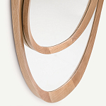 Ассиметричное зеркало в дубовой раме Infinity Symbol варинант исполнения - 3 | Loft Concept в Челябинске