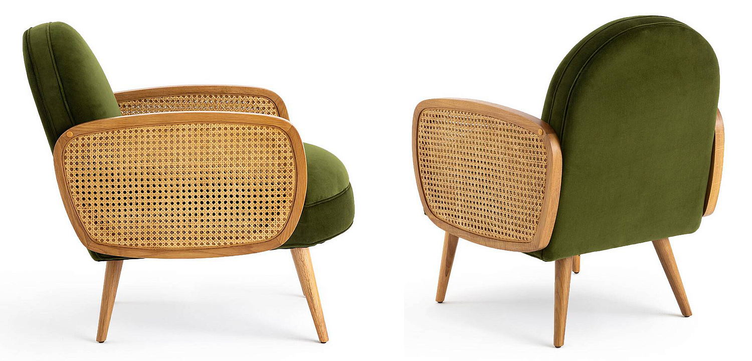 Кресло Morten Wicker Green Armchair Кресло Morten Wicker Green Armchair - Loft-Concept в Челябинске
