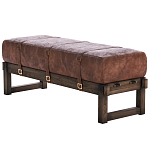 Банкетка Duncan винтажная коричневая кожа варинант исполнения - 3 | Loft Concept в Челябинске