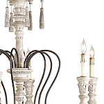 Люстра с состаренными резными элементами Graceful Profile варинант исполнения - 1 | Loft Concept в Челябинске