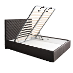 Кровать серая с подъемным механизмом Adelaide варинант исполнения - 2 | Loft Concept в Челябинске