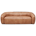Трехместный диван с кожаной обивкой коричневый Coste Leather Sofa варинант исполнения - 1 | Loft Concept в Челябинске
