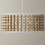 Люстра в форме цилиндра с вставками из деревянных бусин Wooden Beads варинант исполнения - 7 | Loft Concept в Челябинске