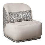 Кресло без подлокотников бежевое с принтом Macrocosm варинант исполнения - 1 | Loft Concept в Челябинске