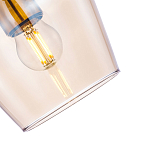 Подвесной светильник со стеклянным плафоном в форме бокала янтарного цвета Prestige варинант исполнения - 4 | Loft Concept в Челябинске