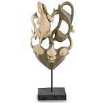 Маска ручной работы деревянная резная Lizard Mask варинант исполнения - 1 | Loft Concept в Челябинске