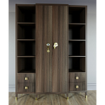 Большой шкаф с витриной Elsa Dreams Walnut варинант исполнения - 1 | Loft Concept в Челябинске