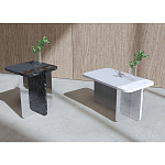 Slice журнальный столик из мрамора и массива дуба варинант исполнения - 2 | Loft Concept в Челябинске