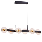 Линейный подвесной светильник с круглыми плафонами и золотистыми акцентами Aurelia Circles варинант исполнения - 2 | Loft Concept в Челябинске