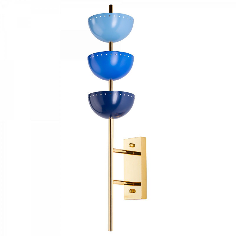 Бра LISBON SCONCE Blue Синий Глянцевое золото Голубой Бра LISBON SCONCE Blue Синий Глянцевое золото Голубой в Челябинске | Loft Concept