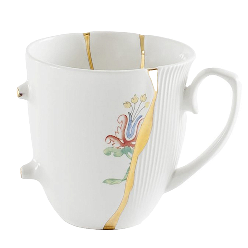 Кружка Seletti Kintsugi 2 Белый Золотой Мульти Кружка Seletti Kintsugi 2 Белый Золотой Мульти в Челябинске | Loft Concept