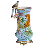 Ваза из фарфора с птицей на бронзовой ветке Garden of Eden варинант исполнения - 1 | Loft Concept в Челябинске