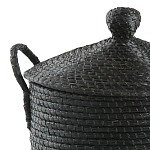 Корзина с крышкой из плетеной рисовой соломы Safiri Wicker Basket варинант исполнения - 2 | Loft Concept в Челябинске