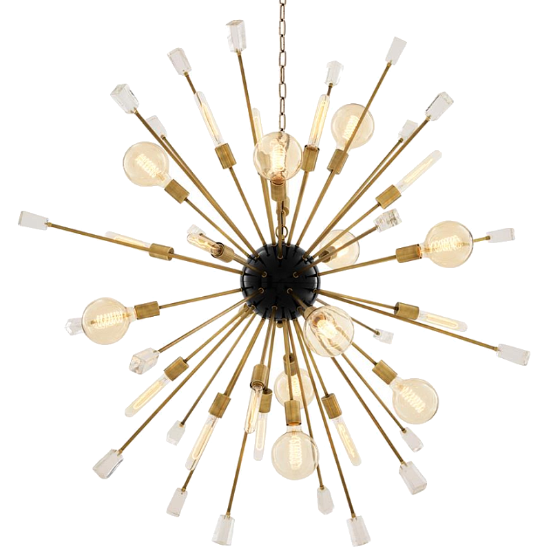 Люстра Chandelier Tivoli L Brass Латунь Черный Прозрачный (Transparent) Люстра Chandelier Tivoli L Brass Латунь Черный Прозрачный (Transparent) в Челябинске | Loft Concept