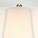 Настольная лампа с фарфоровым основанием с декоративным орнаментом и белым абажуром на темной круглой подставке Elstead Lighting варинант исполнения - 7 | Loft Concept в Челябинске