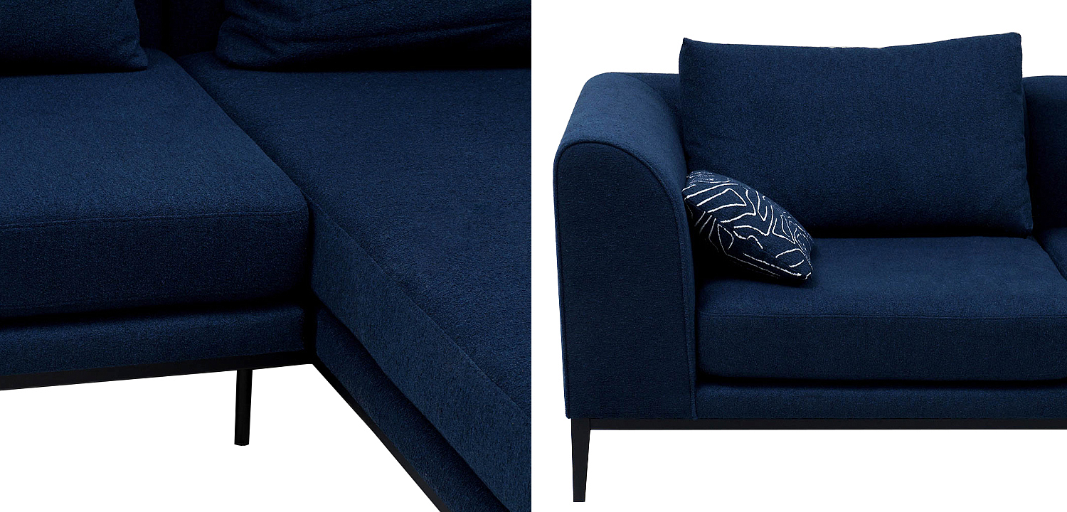 Угловой диван Ferguson Deep Blue Sofa Угловой диван Ferguson Deep Blue Sofa - Loft-Concept в Челябинске