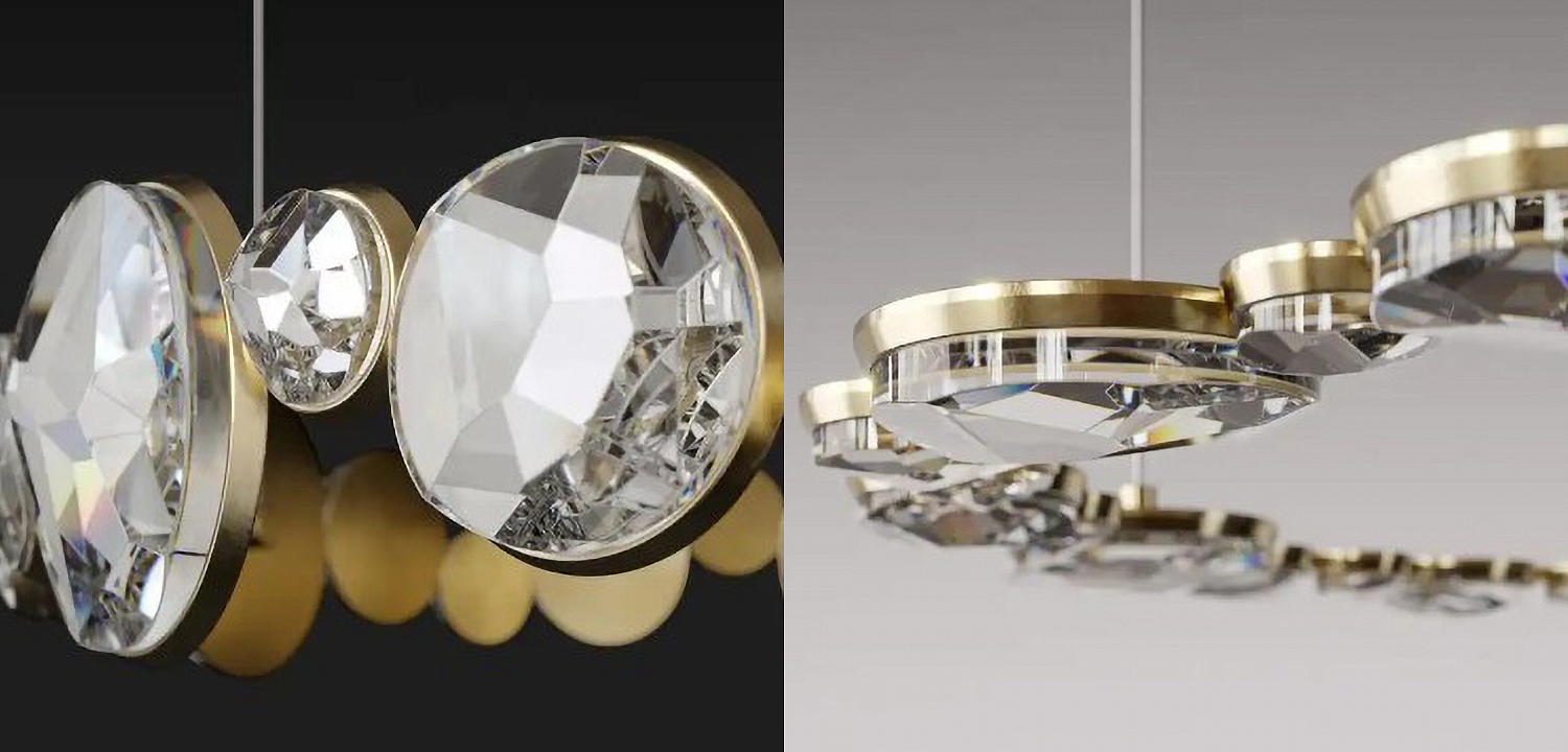 Люстра RING horizontal chandelier with crystals Люстра RING horizontal chandelier with crystals - Loft-Concept в Челябинске