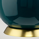 Настольная лампа с коническим дымчато-зелёным абажуром из искусственного шёлка Quintiesse варинант исполнения - 6 | Loft Concept в Челябинске