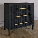 Комод Primo с 3 выдвижными ящиками Черный дуб варинант исполнения - 4 | Loft Concept в Челябинске