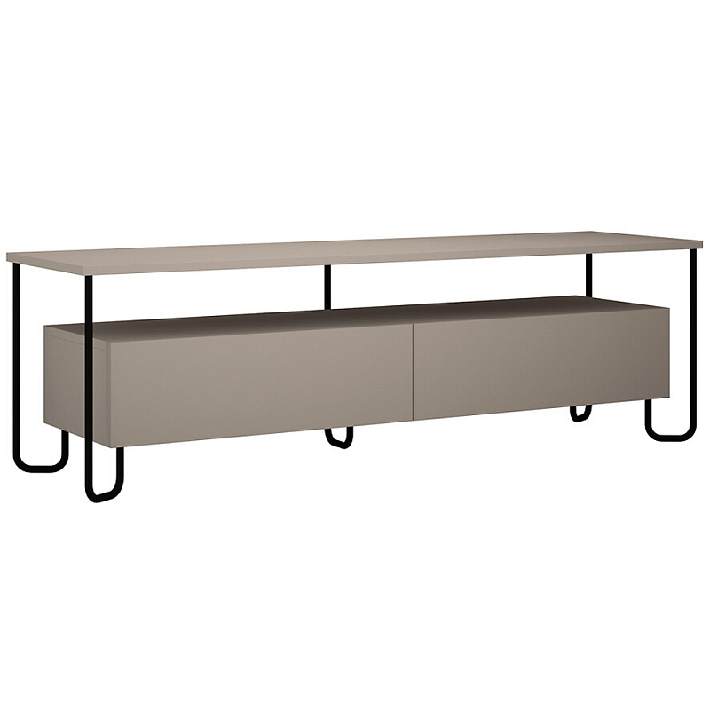 ТВ-тумба Lee Beige TV Stand Бежевый Черный ТВ-тумба Lee Beige TV Stand Бежевый Черный в Челябинске | Loft Concept