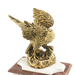 Часы настольные из натурального камня с декором в виде орла Eagle Stone Clock варинант исполнения - 3 | Loft Concept в Челябинске