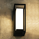 Уличный настенный светильник прямоугольный с чёрной рамкой Высота 35 см Geometric Glow варинант исполнения - 2 | Loft Concept в Челябинске