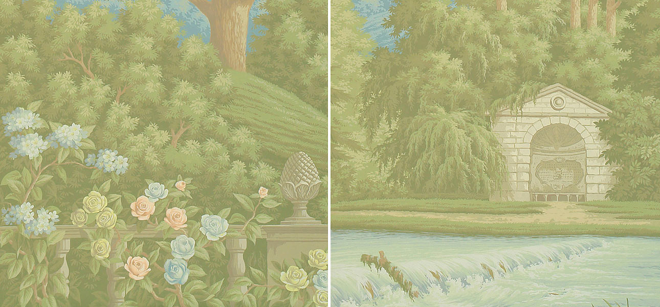 Обои ручная роспись English Landscape Pastel on scenic paper Обои ручная роспись English Landscape Pastel on scenic paper - Loft-Concept в Челябинске