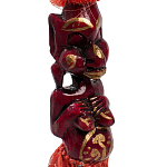 Деревянная декоративная статуэтка Asmat Red Straw Headdress Statuette Red варинант исполнения - 3 | Loft Concept в Челябинске
