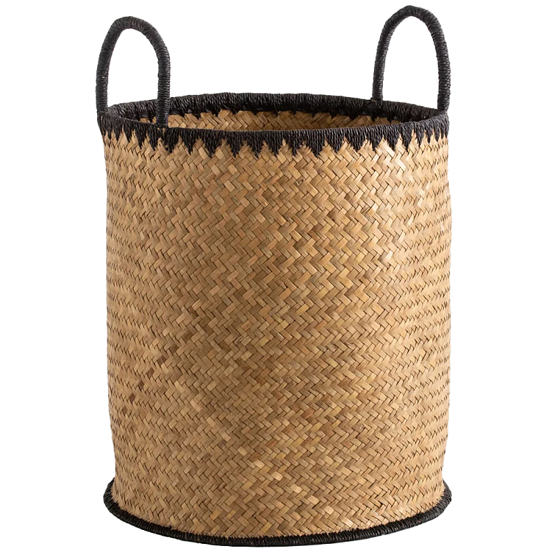 Плетеная корзина для белья с ручками Nyimbo Wicker Basket Бежевый Плетеная корзина для белья с ручками Nyimbo Wicker Basket Бежевый в Челябинске | Loft Concept