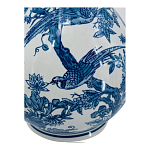 Ваза с мотивами цветущего сада с попугаями Blue Vase Inspired by Nature варинант исполнения - 3 | Loft Concept в Челябинске