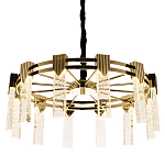 Люстра с прямоугольными хрустальными плафонами Glass Rectangles Gold Chandelier 60 варинант исполнения - 1 | Loft Concept в Челябинске