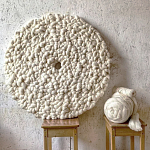 Панно на стену из шерсти мериноса Белый Круг  варинант исполнения - 1 | Loft Concept в Челябинске