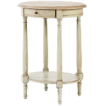 Круглый кофейный стол с ящиком Emilien Montmartre Provence Coffee Table варинант исполнения - 1 | Loft Concept в Челябинске