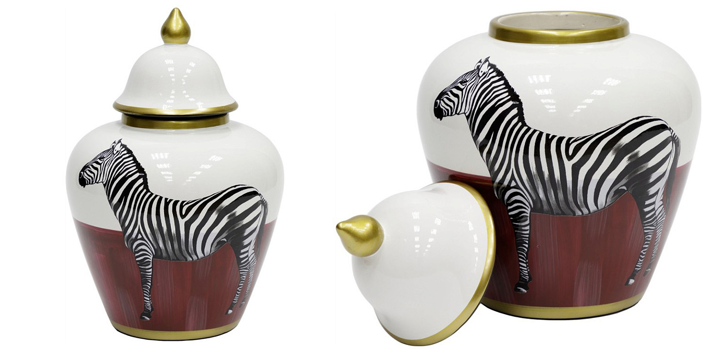 Ваза Zebra Vase white and red Ваза Zebra Vase white and red - Loft-Concept в Челябинске