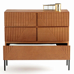 Комод с геометрическим рисунком на ящиках Anders Dark Wood варинант исполнения - 3 | Loft Concept в Челябинске