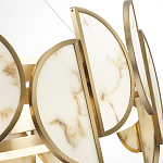 Люстра круглая с полукруглыми плафонами из искусственного алебастра в бронзовой оправе Marbella варинант исполнения - 8 | Loft Concept в Челябинске