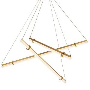 Светодиодная люстра Trumpet Tube Brass 107