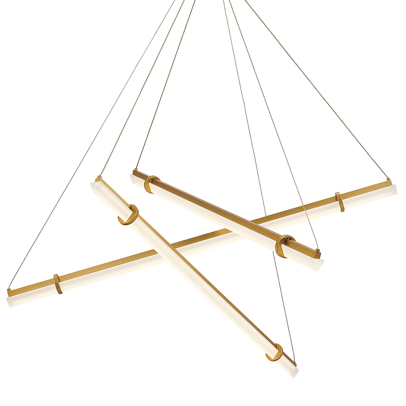 Светодиодная люстра Trumpet Tube Brass 107 Латунь Белый Светодиодная люстра Trumpet Tube Brass 107 Латунь Белый в Челябинске | Loft Concept