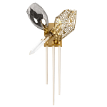 Бра с 2-мя плафонами из стекла и металла и вертикальными подвесками Gilded Mirage  варинант исполнения - 1 | Loft Concept в Челябинске