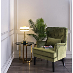 Столик журнальный золотой с темным стеклом Tastiness варинант исполнения - 3 | Loft Concept в Челябинске