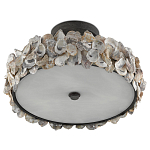 Потолочный светильник круглый с абажуром из устричных раковин Sea Ravens варинант исполнения - 4 | Loft Concept в Челябинске