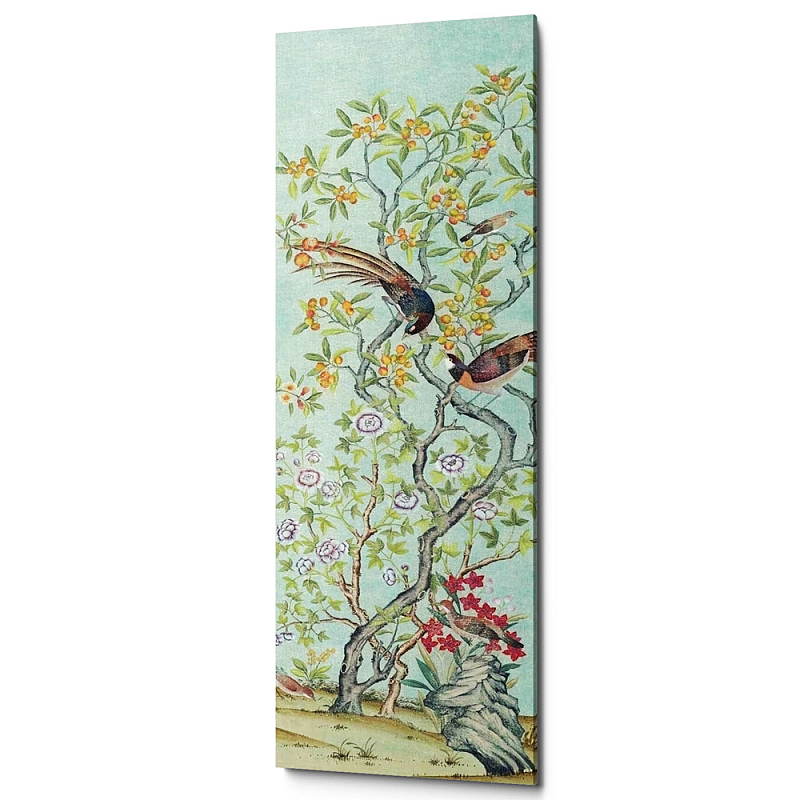Постер Blue Chinoiserie 4 Голубой пастельный Постер Blue Chinoiserie 4 Голубой пастельный в Челябинске | Loft Concept