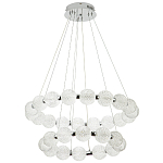 Светодиодная двухъярусная кольцевая люстра хром Crystal Globule Chandelier Chrome варинант исполнения - 2 | Loft Concept в Челябинске