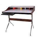 Письменный стол с 2-мя чёрными выдвижными ящиками и нишей с цветными разделителями Ballan варинант исполнения - 2 | Loft Concept в Челябинске