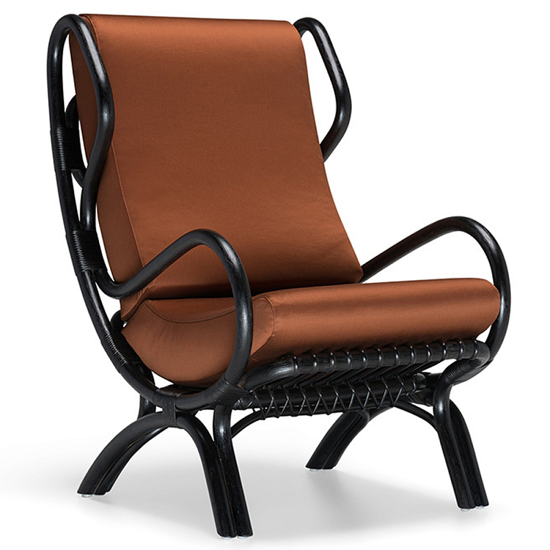 Дизайнерское кресло из ротанга Gio Ponti CONTINUUM D.163.7 BY BONACINA 1889 Armchair Черный Мульти Дизайнерское кресло из ротанга Gio Ponti CONTINUUM D.163.7 BY BONACINA 1889 Armchair Черный Мульти в Челябинске | Loft Concept