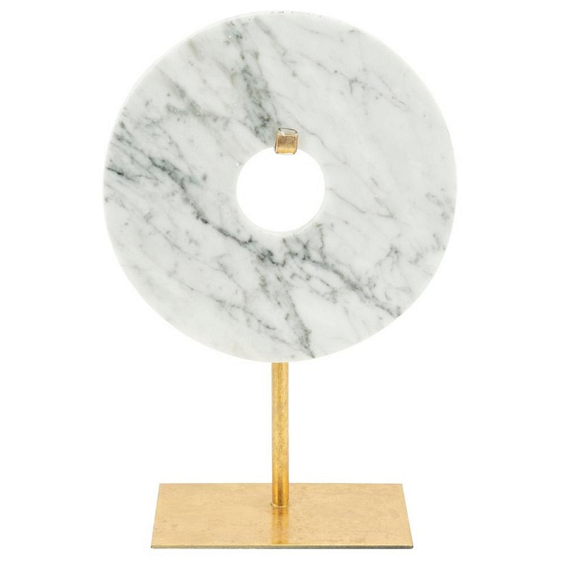Статуэтка Disk Marble Белый Мрамор Bianco Золотой Статуэтка Disk Marble Белый Мрамор Bianco Золотой в Челябинске | Loft Concept