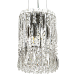Подвесной светильник с металлическими и хрустальными подвесками Bonnay Crystal Chrome Hanging Lamp варинант исполнения - 1 | Loft Concept в Челябинске